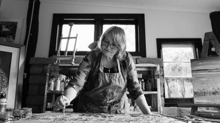 Margaret River artist Karin Luciano in her studio. 