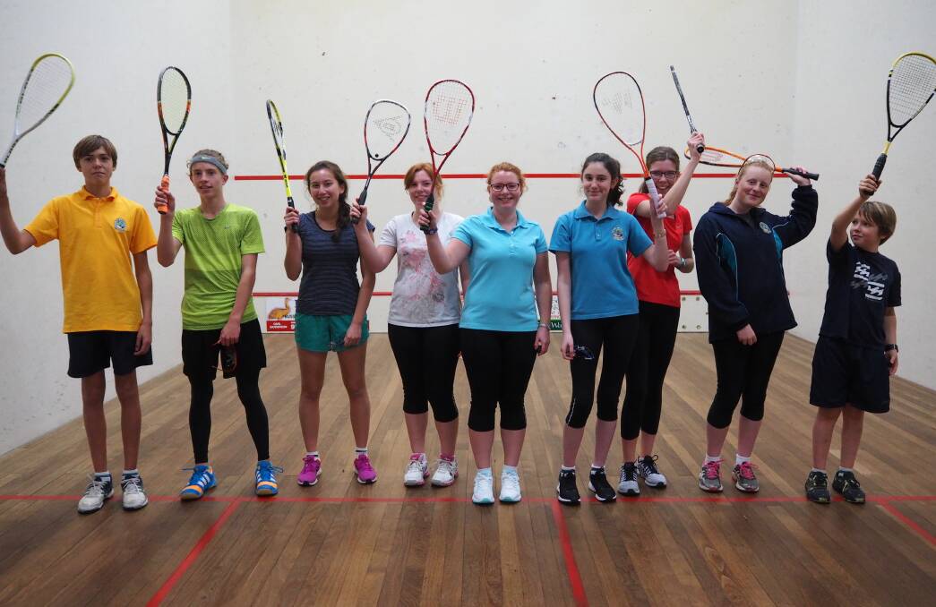 Some of Busselton Squash Centre's junior players, who get together on Friday afternoons to practise the sport in a friendly and supportive environment. Photo by Lily Yeang.