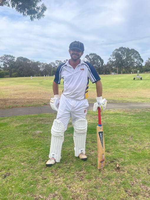 UNLIKELY CENTURION: Nannup fast bowler Troy Rasmussen played the innings of a lifetime on Saturday when he notched three figures against Cowaramup. Photo: Ollie Smith.