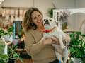 Tracey Abbs with beloved best bud, Mallory in the Bark and Blooms studio. All pictures by Ovis Creative.